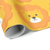 Lion Birthday Kinder kunst Cadeaupapier (Rol Hoek)