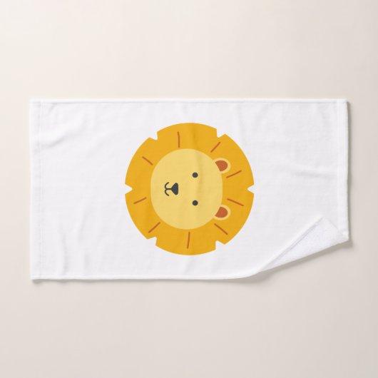 Lion Birthday Kinder kunst Handdoek (Handdoek)