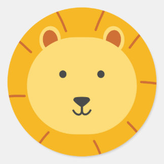 Lion Birthday Kinder kunst Ronde Sticker