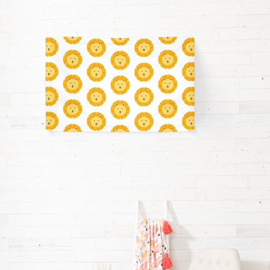 Lion Birthday Kinder kunst Spandoek (Insitu)