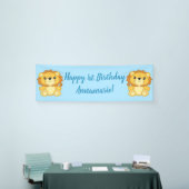 Lion Birthday Party Blue Spandoek (Beurs)