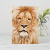 Lion Birthday Party Kaart (Staand voorkant)