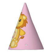 Lion Birthday Party Pink Feesthoedjes (Rechts)