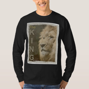 Lion Black Color Elegant Moderne Sjabloon Basic T-shirt