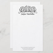 Lion Book eindigt op Personal Stationery Briefpapier (Voorkant / Achterkant)