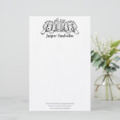 Lion Book eindigt op Personal Stationery Briefpapier (Staand voorkant)