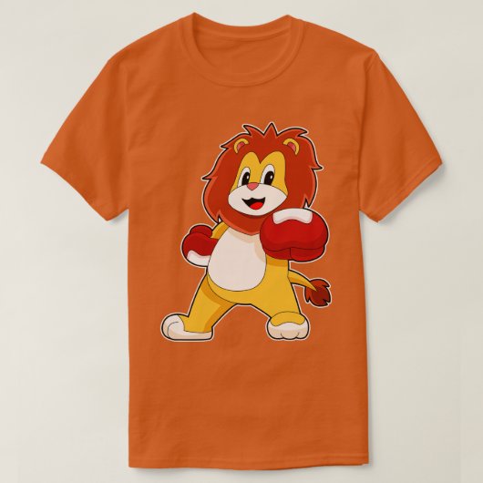 Lion Boxer Bokshandschoenen Boksen T-shirt (Design voorkant)