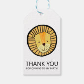 Lion Boys Birthday Party Hartelijk dank Cadeaulabel (Voorkant)