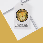 Lion Boys Birthday Party Hartelijk dank Cadeaulabel