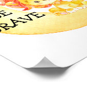 Lion Brave Cute Quote Nursery Print Baby Poster (Hoek)