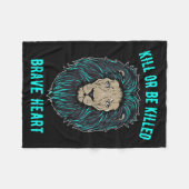 Lion Brave Heart Fleece Deken (Voorkant (Horizontaal))