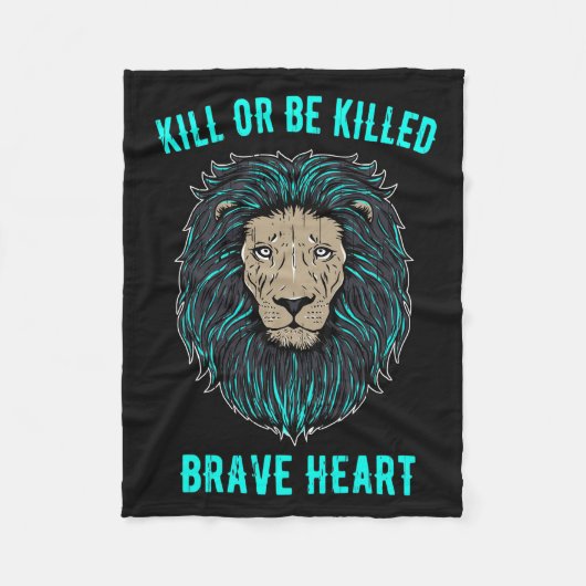 Lion Brave Heart Fleece Deken (Voorkant)