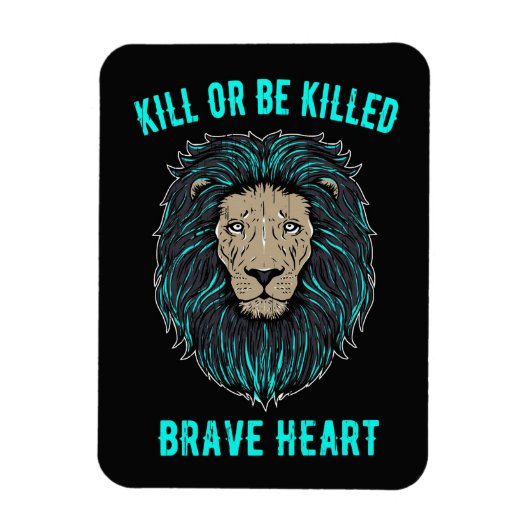 Lion Brave Heart Magneet (Verticaal)