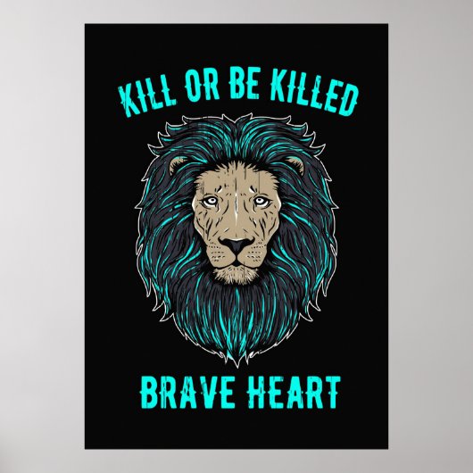 Lion Brave Heart Poster (Voorkant)