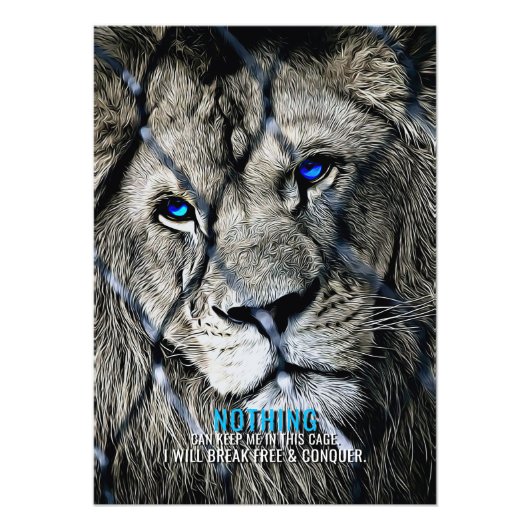 Lion Break gratis Foto Afdruk (Voorkant)