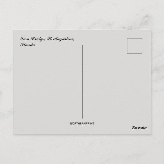 Lion Bridge St Augustine Florida Briefkaart (Achterkant)