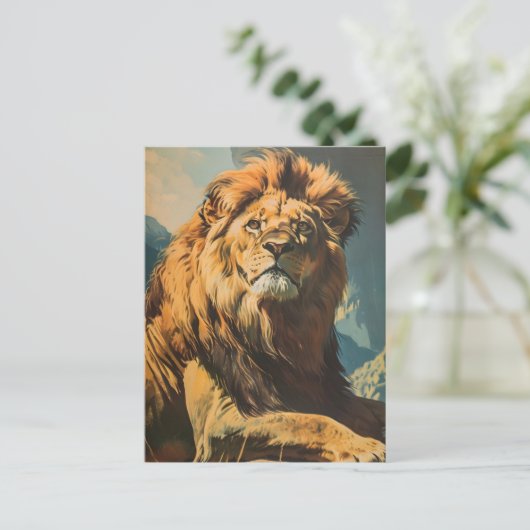 lion briefkaart (Staand voorkant)