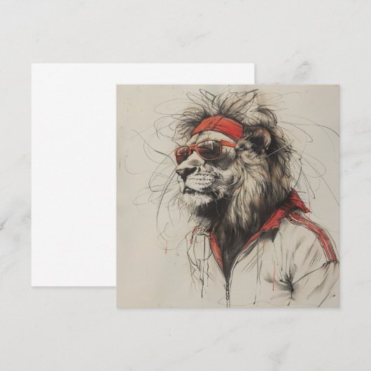Lion Briefkaart (Voorkant / Achterkant)