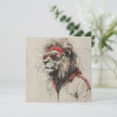 Lion Briefkaart (Staand voorkant)