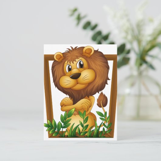Lion Briefkaart (Staand voorkant)