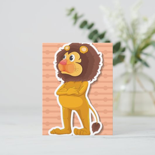 Lion Briefkaart (Staand voorkant)