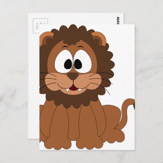 Lion Briefkaart (Voorkant / Achterkant)