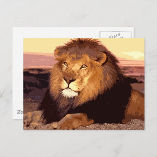 Lion Briefkaart (Voorkant / Achterkant)