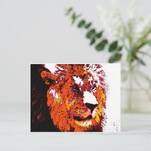 Lion Briefkaart (Staand voorkant)