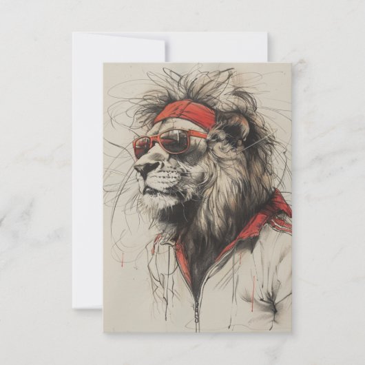 Lion Briefkaart (Voorkant)