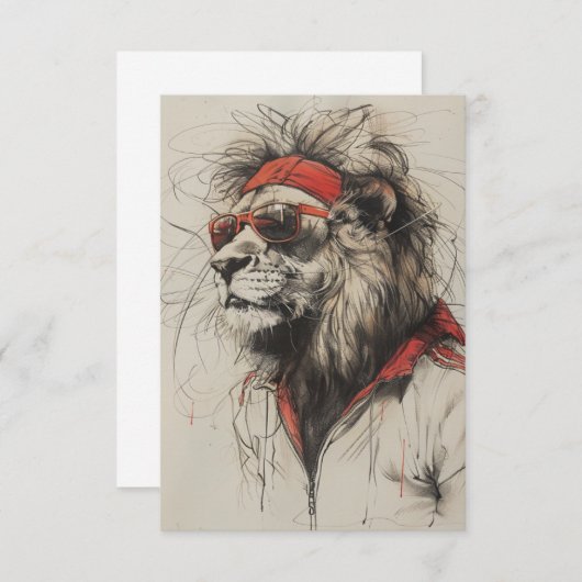 Lion Briefkaart (Voorkant / Achterkant)