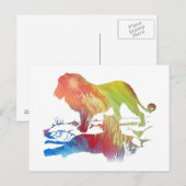 Lion Briefkaart (Voorkant / Achterkant)
