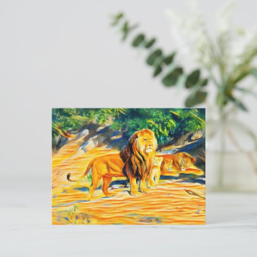 Lion Briefkaart (Staand voorkant)