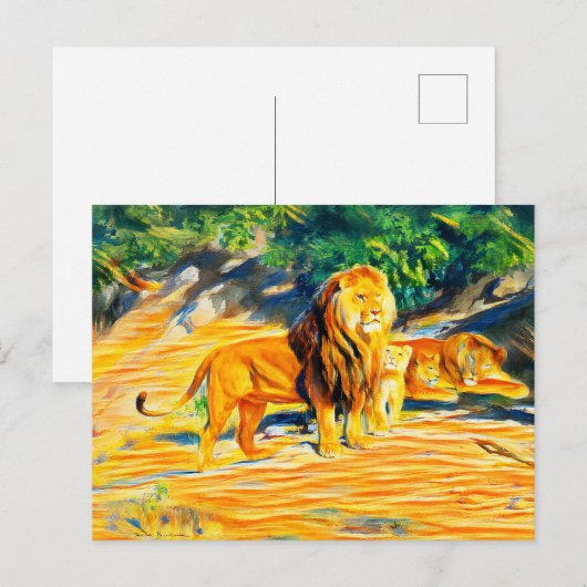 Lion Briefkaart (Voorkant / Achterkant)