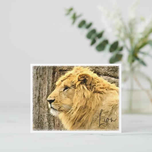 Lion Briefkaart (Staand voorkant)
