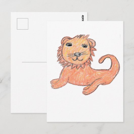 Lion Briefkaart (Voorkant / Achterkant)