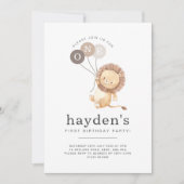 Lion Brown Balloons - ÉÉN Kaart (Voorkant)