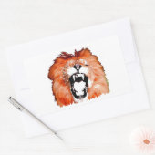 Lion brullende rechthoek Sticker (Envelop)