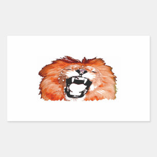 Lion brullende rechthoek Sticker