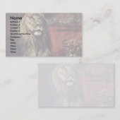 Lion by Meyerheim Paul Friedrich (Beste kwaliteit) Visitekaartje (Voorkant / Achterkant)