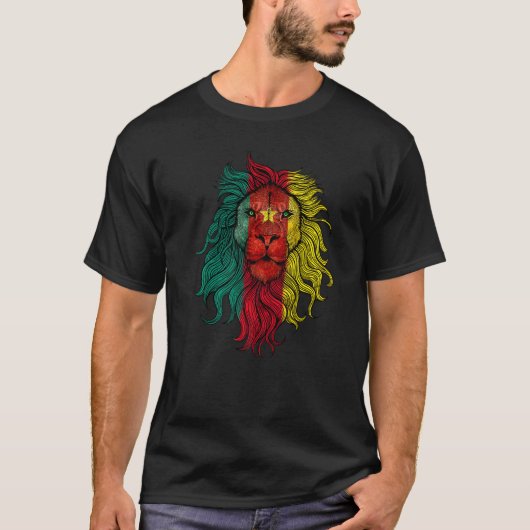 Lion Cameroon Flag Cameroonian Lion T-shirt (Voorkant)