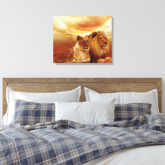Lion Canvas Afdruk (Insitu (Slaapkamer))
