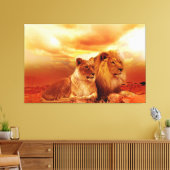 Lion Canvas Afdruk (Insitu (Woonkamer))