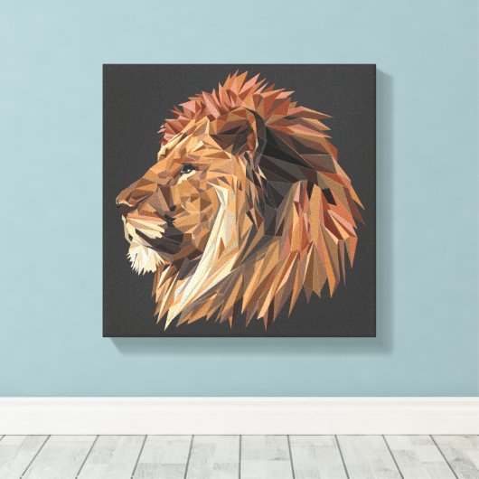 LION CANVAS AFDRUK (Insitu (Houten vloer))