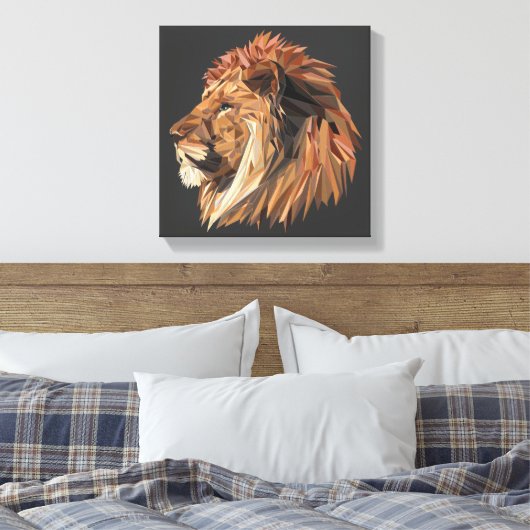 LION CANVAS AFDRUK (Insitu (Slaapkamer))