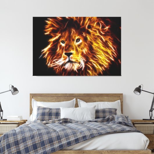 Lion Canvas Afdruk (Insitu (Slaapkamer))