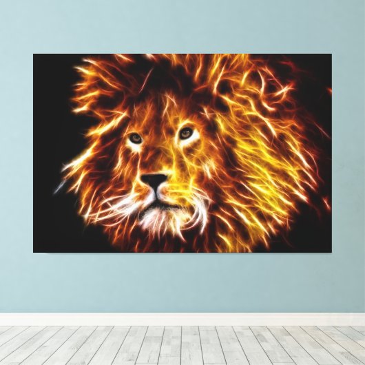 Lion Canvas Afdruk (Insitu (Houten vloer))
