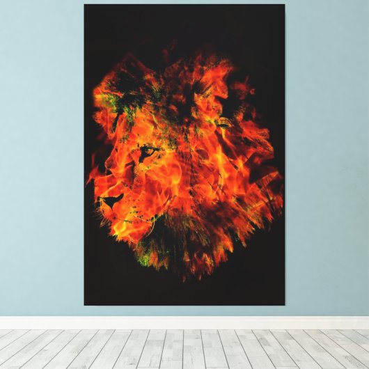 Lion Canvas Afdruk (Insitu (Houten vloer))