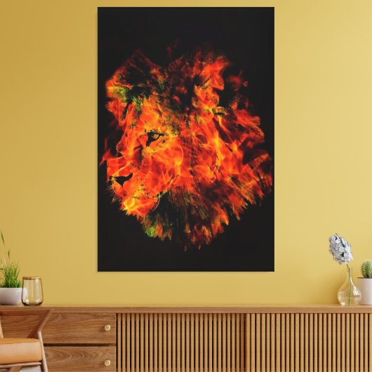 Lion Canvas Afdruk (Insitu (Woonkamer))