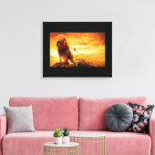 Lion Canvas Afdruk (Insitu (Woonkamer))