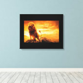 Lion Canvas Afdruk (Insitu (Houten vloer))